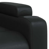 Fauteuil inclinable en similicuir noir