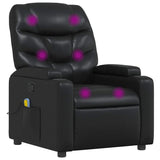 Fauteuil de massage inclinable Noir Similicuir