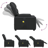 Fauteuil de massage inclinable Noir Similicuir
