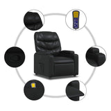 Fauteuil de massage inclinable Noir Similicuir