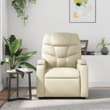 Fauteuil inclinable de massage Crème Similicuir