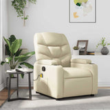 Fauteuil inclinable de massage Crème Similicuir