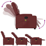 Fauteuil de massage inclinable Rouge bordeaux Similicuir