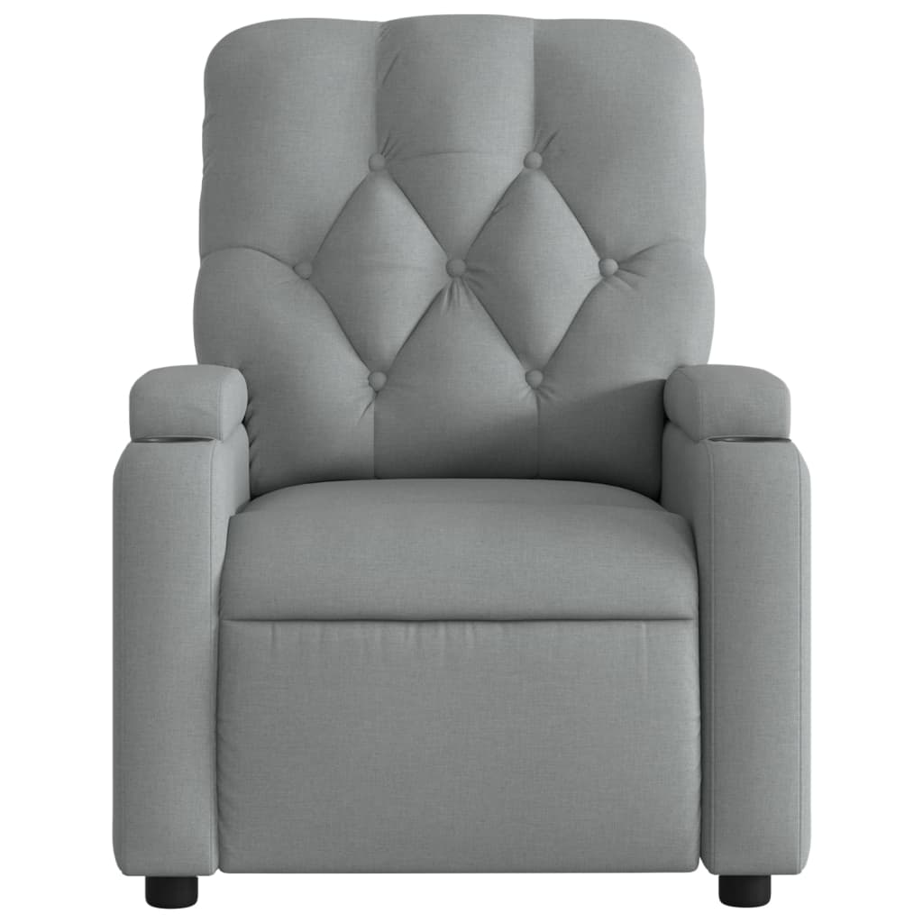 Fauteuil inclinable Gris clair Tissu