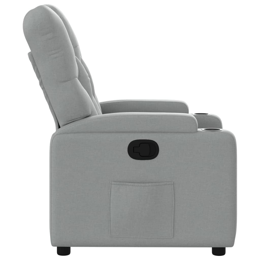 Fauteuil inclinable Gris clair Tissu