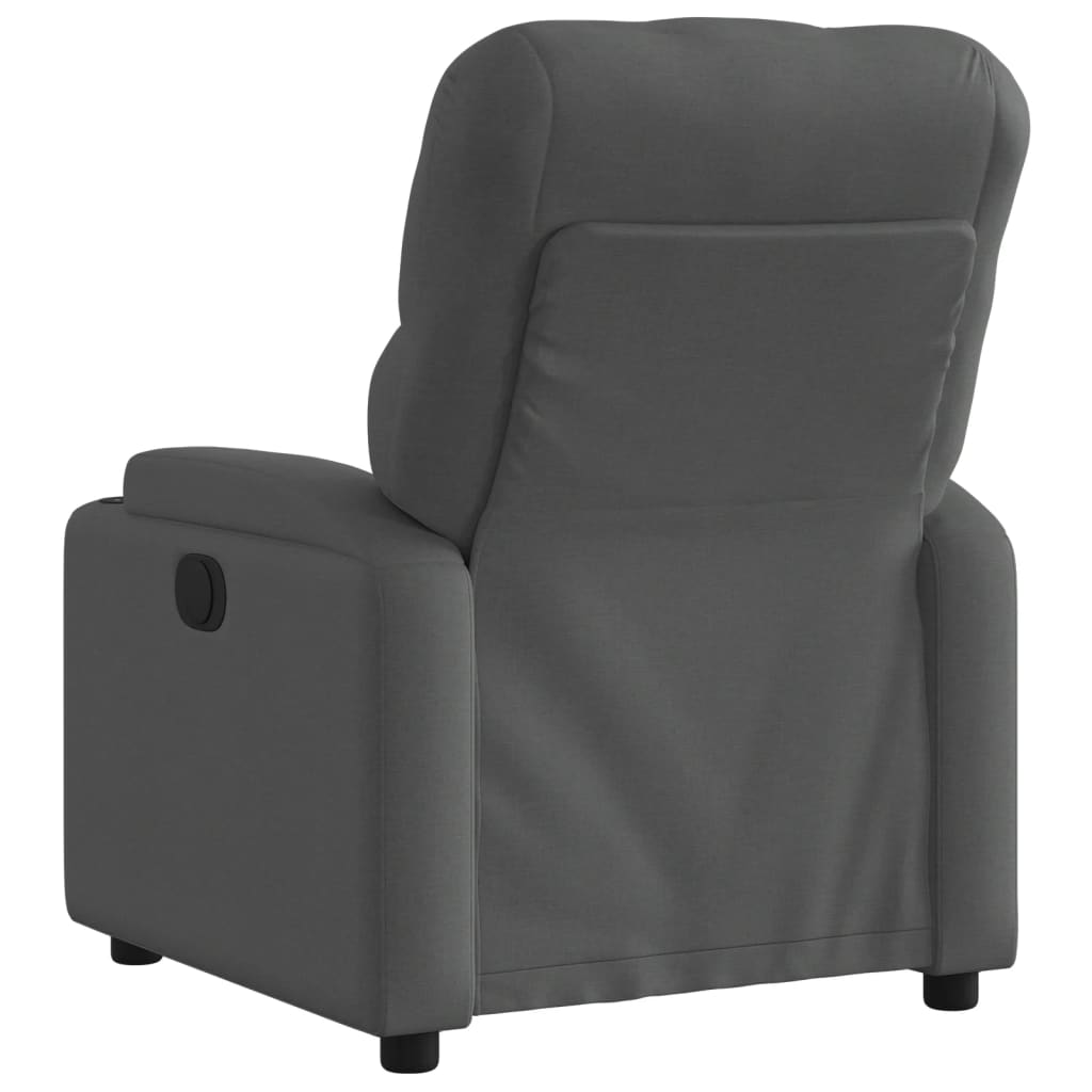 Fauteuil inclinable en tissu gris foncé