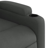 Fauteuil inclinable en tissu gris foncé