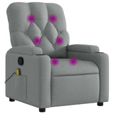 Fauteuil de massage inclinable Gris clair Tissu
