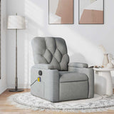 Fauteuil de massage inclinable Gris clair Tissu