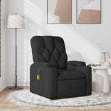 Fauteuil de massage inclinable Noir Tissu