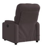 Fauteuil de massage inclinable Marron foncé Tissu