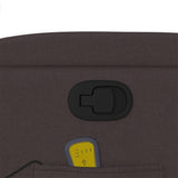 Fauteuil de massage inclinable Marron foncé Tissu