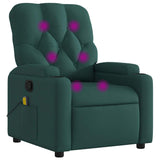 Fauteuil de massage inclinable Vert foncé Tissu