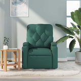 Fauteuil de massage inclinable Vert foncé Tissu