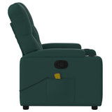 Fauteuil de massage inclinable Vert foncé Tissu