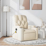 Fauteuil de massage inclinable Crème Tissu