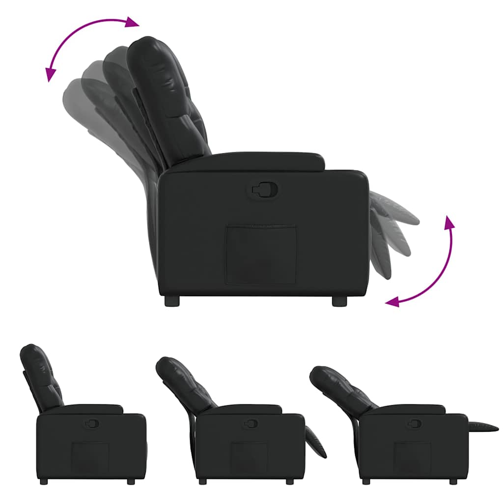 Fauteuil inclinable Noir Similicuir