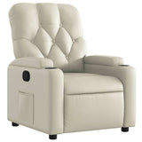 Fauteuil inclinable Crème Similicuir
