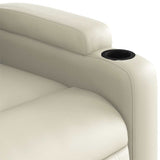 Fauteuil inclinable Crème Similicuir