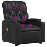 Fauteuil de massage inclinable Noir Similicuir