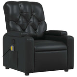 Fauteuil de massage inclinable Noir Similicuir