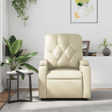 Fauteuil inclinable de massage Crème Similicuir