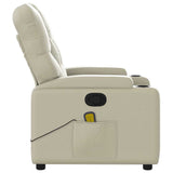 Fauteuil inclinable de massage Crème Similicuir