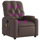 Fauteuil de massage inclinable Marron Similicuir