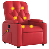 Fauteuil de massage inclinable rouge similicuir