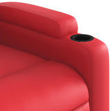 Fauteuil de massage inclinable rouge similicuir