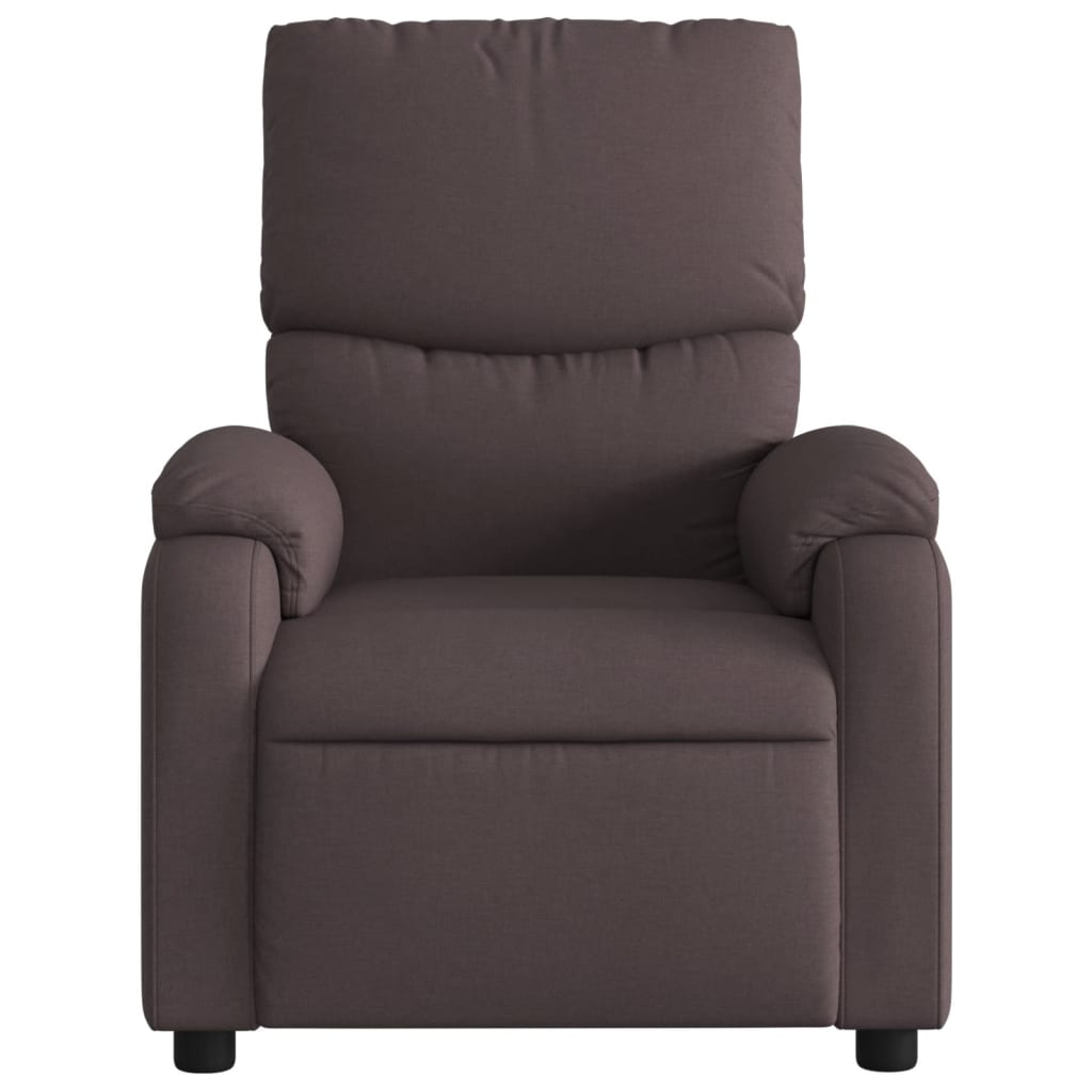 Fauteuil inclinable Marron foncé Tissu