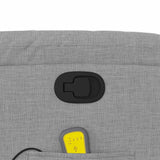 Fauteuil de massage inclinable Gris clair Tissu
