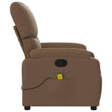 Fauteuil de massage inclinable Marron Tissu