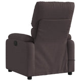Fauteuil de massage inclinable Marron foncé Tissu