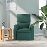 Fauteuil de massage inclinable Vert foncé Tissu