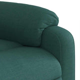 Fauteuil de massage inclinable Vert foncé Tissu