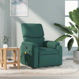Fauteuil de massage inclinable Vert foncé Tissu