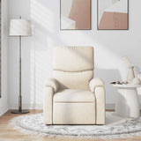 Fauteuil de massage inclinable Crème Tissu