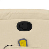 Fauteuil de massage inclinable Crème Tissu