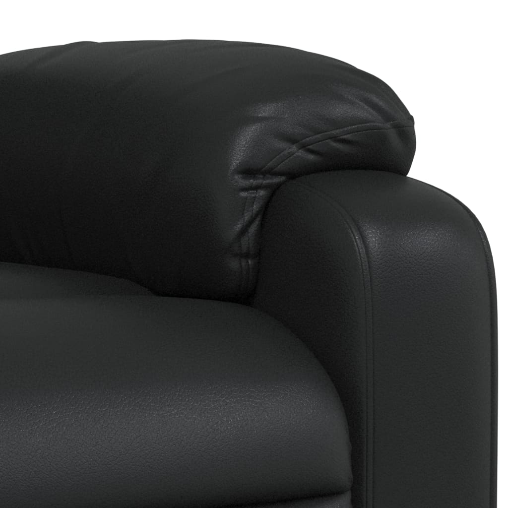 Fauteuil inclinable Noir Similicuir