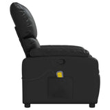 Fauteuil de massage inclinable Noir Similicuir