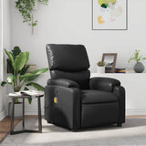 Fauteuil de massage inclinable Noir Similicuir