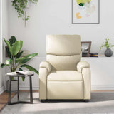 Fauteuil inclinable de massage Crème Similicuir