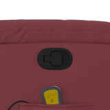 Fauteuil de massage inclinable Rouge bordeaux Similicuir