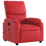 Fauteuil de massage inclinable rouge similicuir