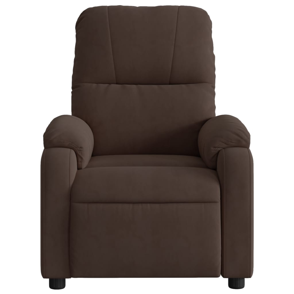 Fauteuil inclinable marron tissu microfibre