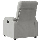 Fauteuil inclinable gris clair tissu microfibre