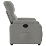 Fauteuil inclinable gris clair tissu microfibre