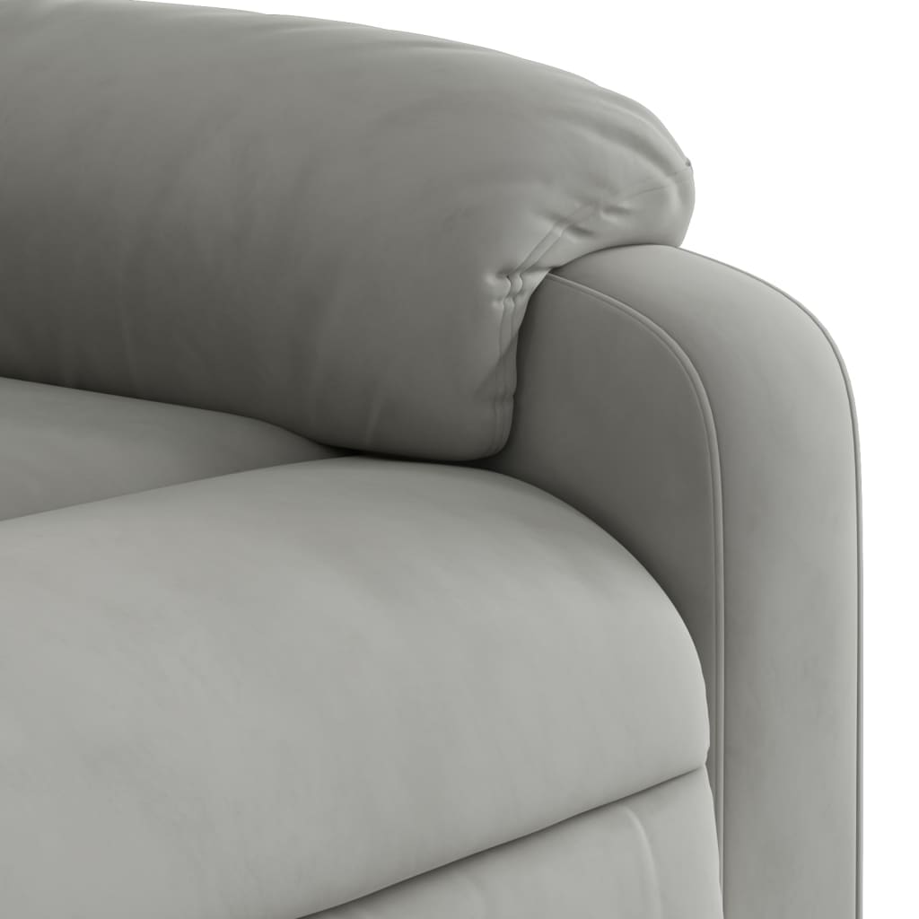 Fauteuil inclinable gris clair tissu microfibre