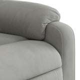 Fauteuil inclinable gris clair tissu microfibre